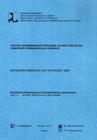 Image of PROYEK PENGEMBANGAN PERTANIAN TELANG DAN SALEH, KOMPONEN PENGEMBANGAN DRAINASE