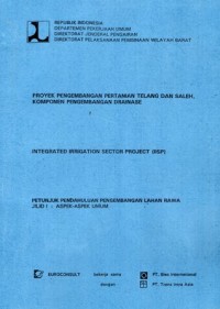 Image of PROYEK PENGEMBANGAN PERTANIAN TELANG DAN SALEH KOMPONEN PENGEMBANGAN DRAINASE