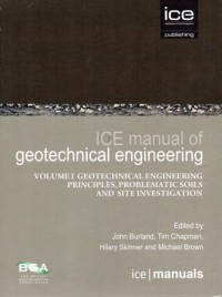 Image of ICE MANUAL OF : GEOTECHNICAL ENGINEERING volume I